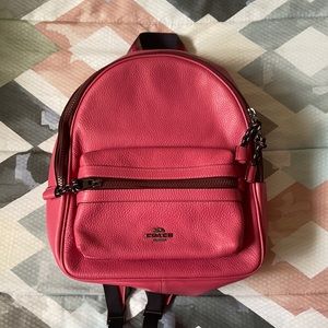 Dark Pink Medium Coach Backpack
